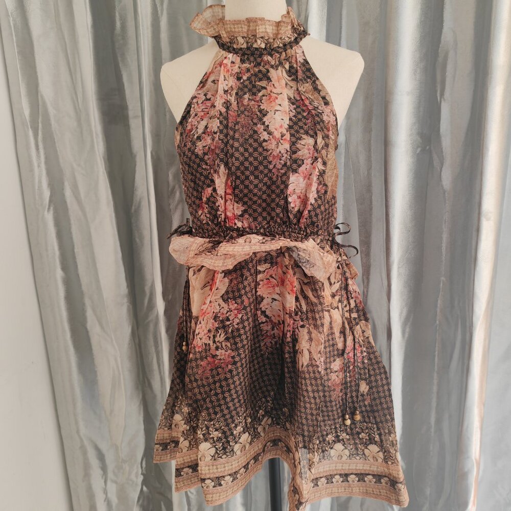 ZimmermannFloral-neckline short dress - Picture 2 of 11